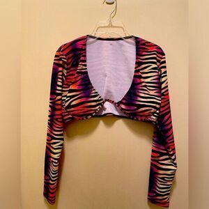 Womens Long Sleeve Bathing Suit Top - Size Small